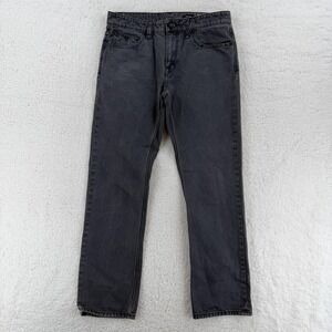 Volcom Solver Jeans Mens 31 Gray Modern Straight Fit Denim Pants Casual